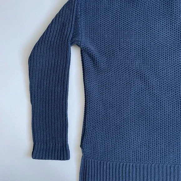 Lauren‎ Ralph Lauren Shawl Collar Fisherman Knit Sweater Navy Blue Size L Large - Picture 6 of 16